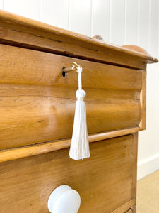 An English Pine Chest of Drawers with Gallery c1880