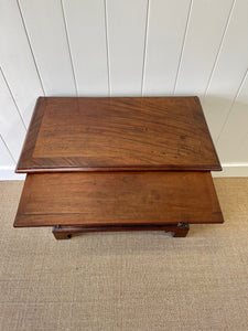 A Petite English Mahogany Bachelors Chest of Drawers Dresser with Brushing Slide  c1800