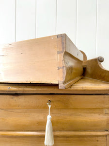 An English Pine Chest of Drawers with Gallery c1880