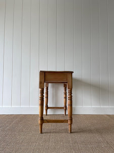 An Antique English Country Pine Console Table with Drawers c1900