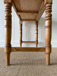 An Antique English Country Pine Console Table with Drawers c1900