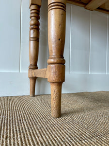 An Antique English Country Pine Console Table with Drawers c1900