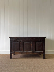 An Ancient early 18th Century English Oak Coffer or Trunk