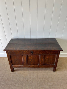 An Ancient early 18th Century English Oak Coffer or Trunk