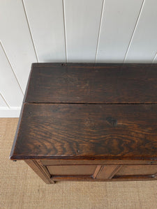 An Ancient early 18th Century English Oak Coffer or Trunk