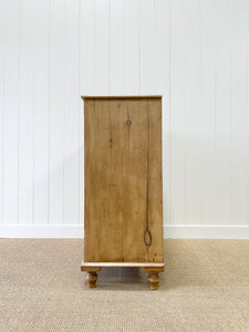 A Large English Pine Chest of Drawers Dresser on Tulip Feet c1890