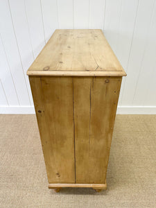 A Large English Pine Chest of Drawers Dresser on Tulip Feet c1890