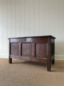 An Ancient early 18th Century English Oak Coffer or Trunk