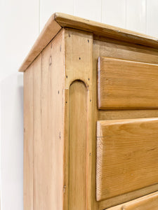 A Large English Pine Chest of Drawers Dresser on Tulip Feet c1890