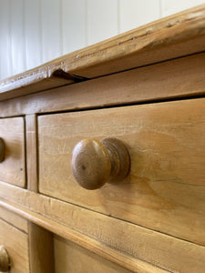 Antique English Pine Pedestal Desk c1890