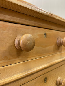 Antique English Pine Pedestal Desk c1890