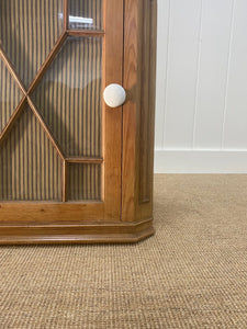 Antique English Pine Hanging Corner Cupboard c1890