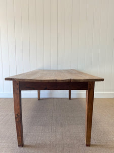 An Antique English Country Elm and Pine (just over) 6ft Dining Table