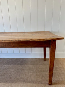 An Antique English Country Elm and Pine (just over) 6ft Dining Table