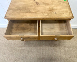 A Large English Pine Chest of Drawers Dresser on Tulip Feet c1890