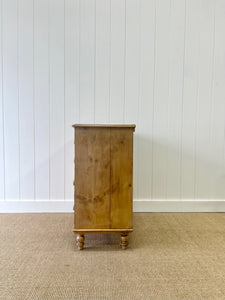 A Large English Pine Chest of Drawers Dresser on Tulip Feet c1890