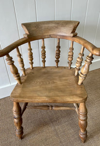 An English Country Pine Captains Arm Chair c1830