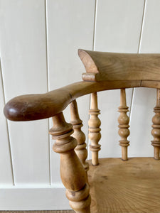 An English Country Pine Captains Arm Chair c1830