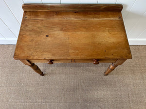 Antique English Pine Console, Desk, or Side Table c1860