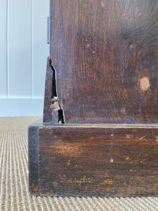 A Handsome English or Welsh Early 19th Century Oak Cupboard with Wooden knob