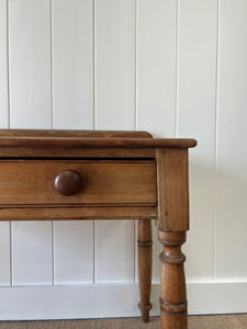 Antique English Pine Console, Desk, or Side Table c1860