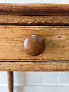 Antique English Pine Console, Desk, or Side Table c1860