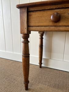 Antique English Pine Console, Desk, or Side Table c1860