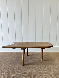 A Low and Petite Antique English Country Pine Coffee Table c1860