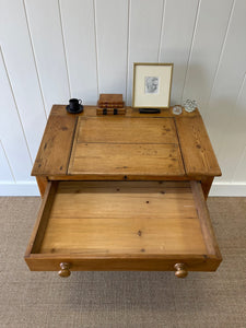 Antique English Pine Architect's Desk c1880