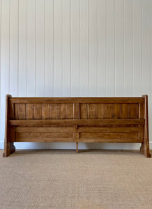 An Antique English Pine 8ft Bench c1890