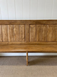 An Antique English Pine 8ft Bench c1890