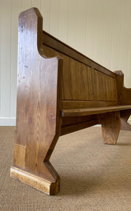 An Antique English Pine 8ft Bench c1890