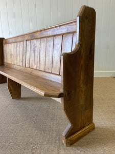 An Antique English Pine 8ft Bench c1890