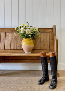 An Antique English Pine 8ft Bench c1890