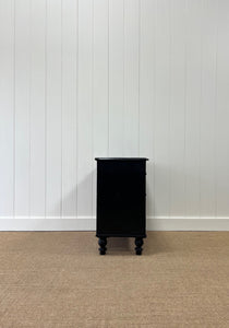 A Small English Ebonized Black Chest of Drawers/Dresser on Tulip Feet c1890