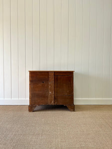 An Antique English Pine Chest of Drawers Dresser with Wooden Knobs c1890