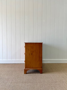 An Antique English Pine Chest of Drawers Dresser with Wooden Knobs c1890