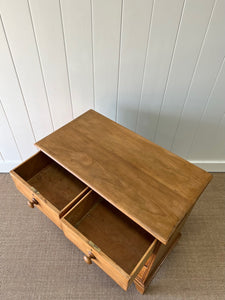 An Antique English Pine Chest of Drawers Dresser with Wooden Knobs c1890