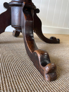 Antique English Country Mahogany Coffee Table c1890