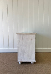 An English Pine Painted White Chest of Drawers Dresser c1890