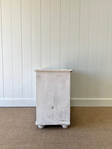 An English Pine Painted White Chest of Drawers Dresser c1890