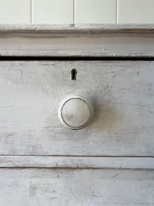 An English Pine Painted White Chest of Drawers Dresser c1890