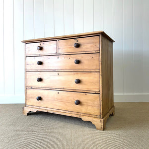 An English Pine Chest of Drawers Dresser