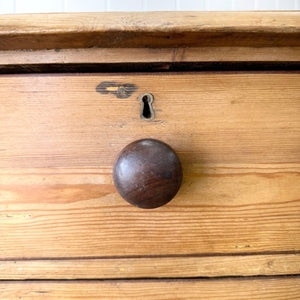 An English Pine Chest of Drawers Dresser