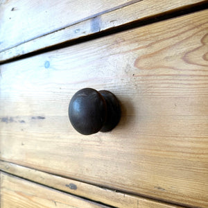 An English Pine Chest of Drawers Dresser