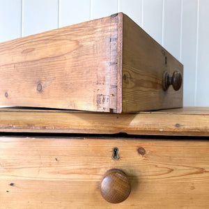 An English Pine Chest of Drawers Dresser