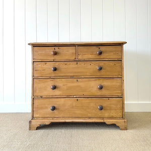 An English Pine Chest of Drawers Dresser