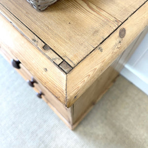 An English Pine Chest of Drawers Dresser