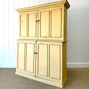 A 19th Century English Painted Yellow Pine Housekeeper's Cupboard