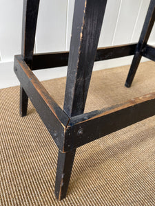 An Old Cottage Red and Black Painted Side Table